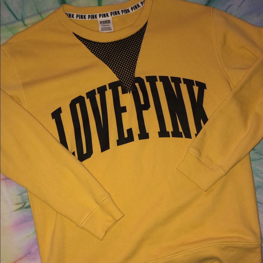 yellow PINK sweatshirt